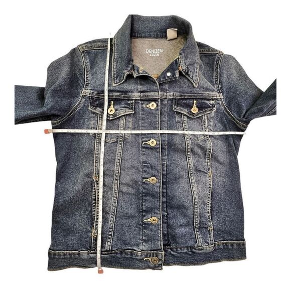 Denizen from Levi's Women's Button Up Denim Jean Trucker Jacket Blue Size Medium - Picture 6 of 9